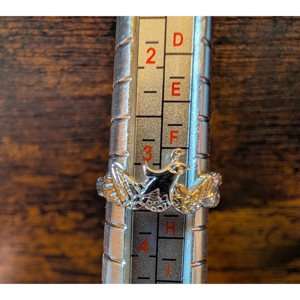 Size 3.5 Free Size Bird Abstract Sterling Silver 925 Ring‎